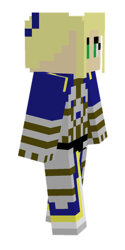 Blue skin: body, right side render