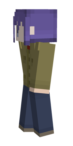 Blue skin: body, left side render