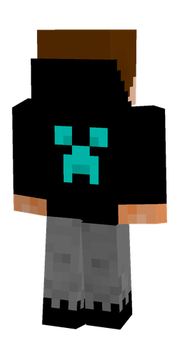 Black skin: body, back render