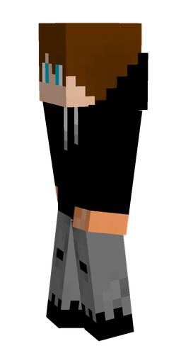 Black skin: body, left side render
