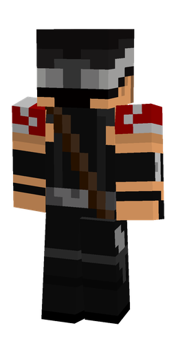 Black skin: body, back render