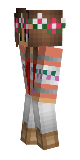 Brown skin: body, left side render