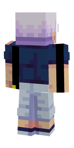 Blue skin: body, back render