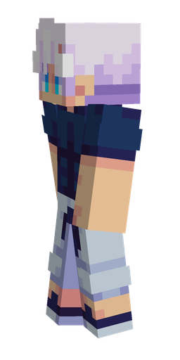 Blue skin: body, left side render
