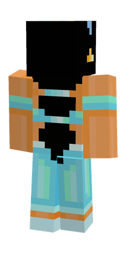 Black skin: body, back render