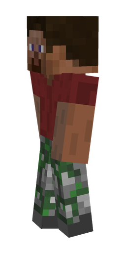 Brown skin: body, left side render