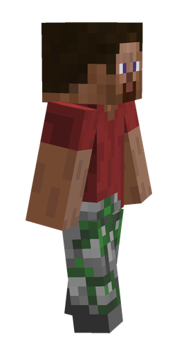 Brown skin: body, right side render
