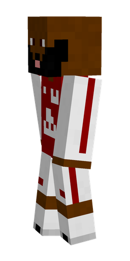 Brown skin: body, left side render