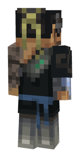 Black skin: body, back render