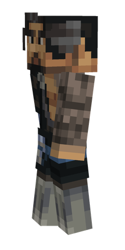 Black skin: body, left side render