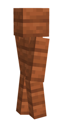 Brown skin: body, left side render
