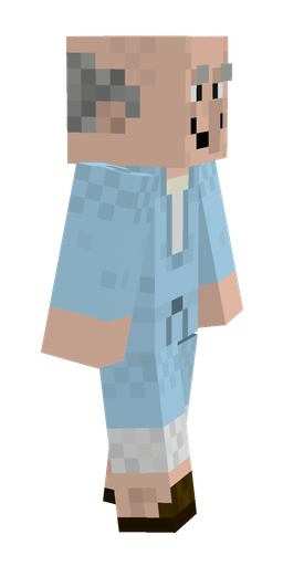 Blue skin: body, right side render