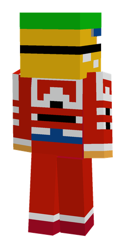 Blue skin: body, back render