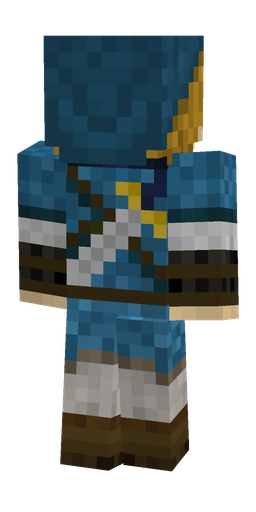Blue skin: body, back render