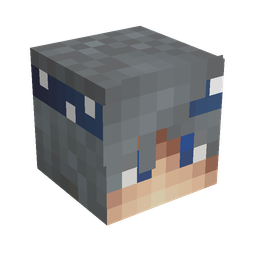Black skin: head render