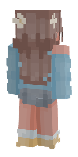 Blue skin: body, back render