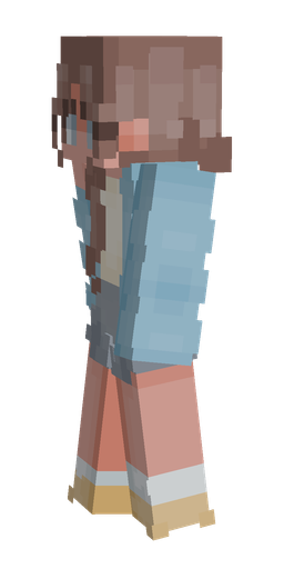 Blue skin: body, left side render