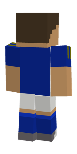 Blue skin: body, back render
