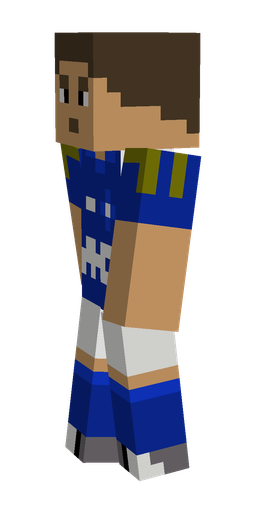Blue skin: body, left side render