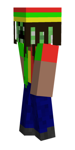 Blue skin: body, left side render