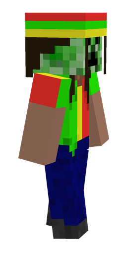 Blue skin: body, right side render