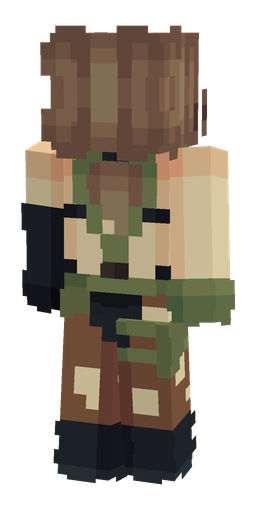 Brown skin: body, back render
