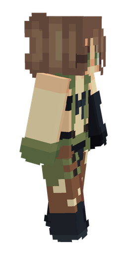 Brown skin: body, right side render