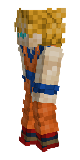 Blue skin: body, left side render