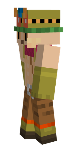 Brown skin: body, left side render