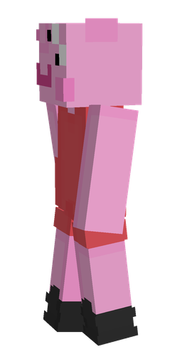 Pink skin: body, left side render
