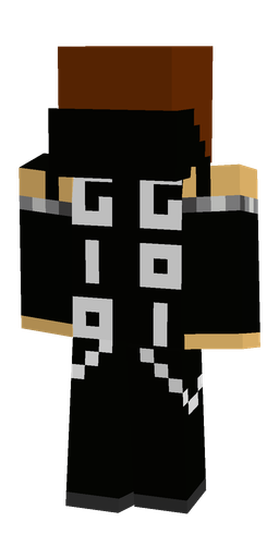 Black skin: body, back render