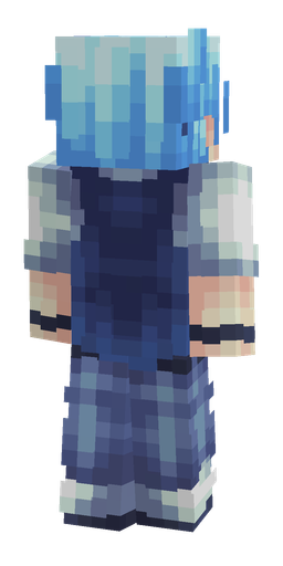 Blue skin: body, back render