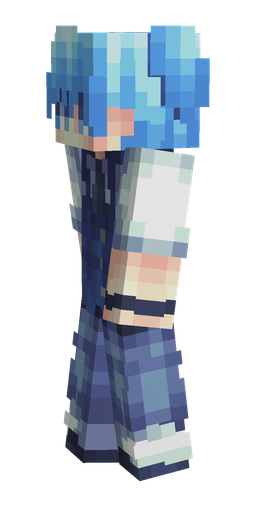 Blue skin: body, left side render