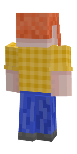 Blue skin: body, back render