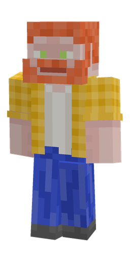 Blue skin: body, front render