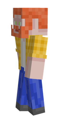 Blue skin: body, left side render