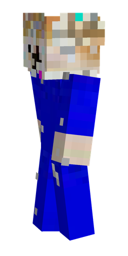 Blue skin: body, left side render