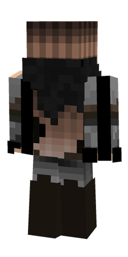 Black skin: body, back render