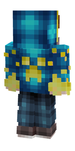 Blue skin: body, back render