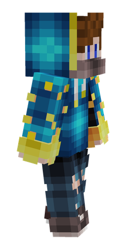 Blue skin: body, right side render