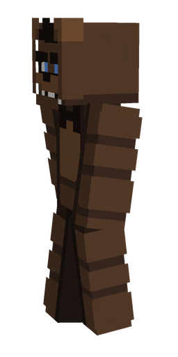 Brown skin: body, left side render