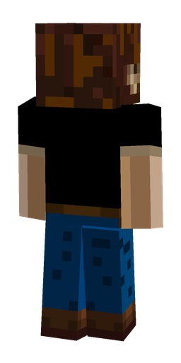 Black skin: body, back render