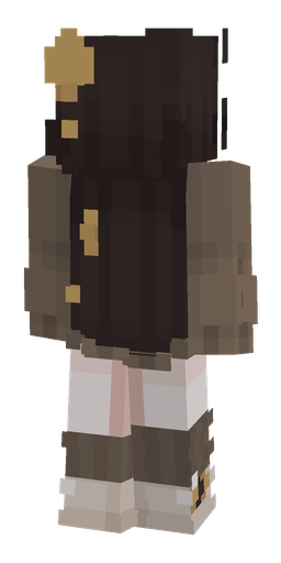 Black skin: body, back render