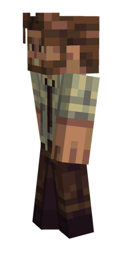 Brown skin: body, left side render