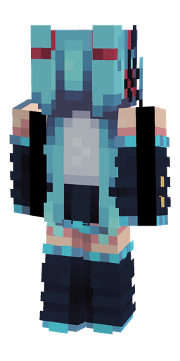 Blue skin: body, back render