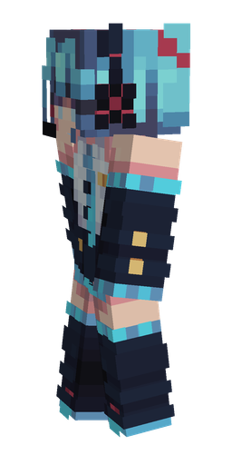 Blue skin: body, left side render