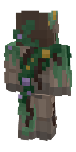 Brown skin: body, back render