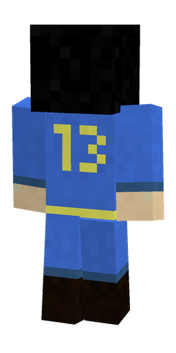 Black skin: body, back render