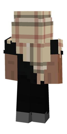 Black skin: body, back render