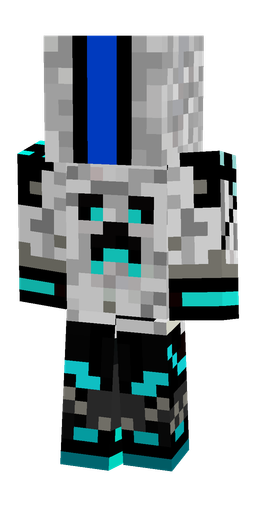 Black skin: body, back render